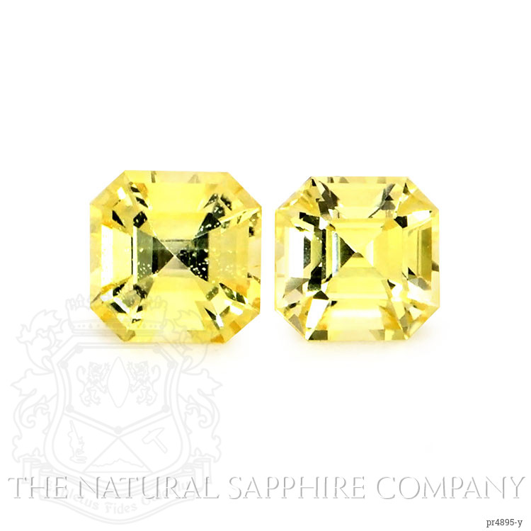 0.77 Ct.Tw. Yellow Sapphire Pair from Ceylon (Sri Lanka)