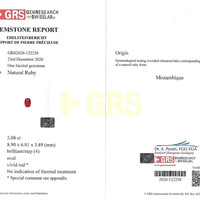 4.10 Ct.Tw.Total Carat Weight Ruby Pair from Mozambique Scan Report