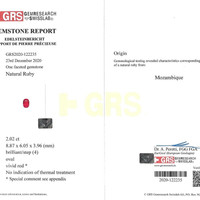 4.10 Ct.Tw.Total Carat Weight Ruby Pair from Mozambique Scan Report
