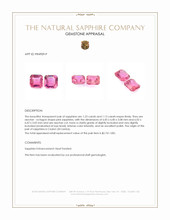 2.36 Ct.Tw.Total Carat Weight Pink Sapphire Pair from Ceylon (Sri Lanka) Appraisal