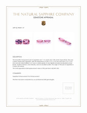 2.22 Ct.Tw.Total Carat Weight Pink Sapphire Pair from Ceylon (Sri Lanka) Appraisal