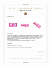 1.82 Ct.Tw.Total Carat Weight Pink Sapphire Pair from Ceylon (Sri Lanka) Appraisal