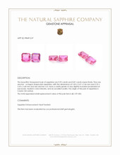 1.82 Ct.Tw.Total Carat Weight Pink Sapphire Pair from Ceylon (Sri Lanka) Appraisal