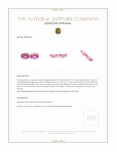 1.71 Ct.Tw.Total Carat Weight Pink Sapphire Pair from Ceylon (Sri Lanka) Appraisal