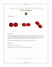 3.36 Ct.Tw.Total Carat Weight Ruby Pair from Mozambique Appraisal