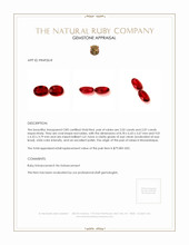 4.09 Ct.Tw.Total Carat Weight Ruby Pair from Mozambique Appraisal