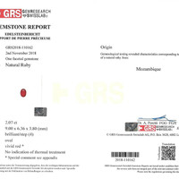 4.09 Ct.Tw.Total Carat Weight Ruby Pair from Mozambique Scan Report