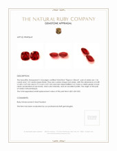 3.08 Ct.Tw.Total Carat Weight Ruby Pair from Mozambique Appraisal