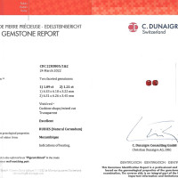 2.30 Ct.Tw.Total Carat Weight Ruby Pair from Mozambique Scan Report