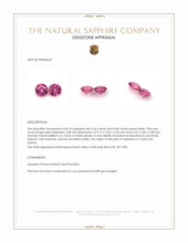 1.34&nbsp;Ct.Tw.Total Carat Weight Pink Sapphire Pair from Ceylon (Sri Lanka) Appraisal