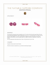 1.35 Ct.Tw.Total Carat Weight Pink Sapphire Pair from Ceylon (Sri Lanka) Appraisal