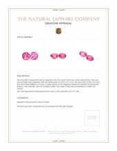 1.29 Ct.Tw.Total Carat Weight Pink Sapphire Pair from Ceylon (Sri Lanka) Appraisal