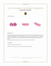 1.52&nbsp;Ct.Tw.Total Carat Weight Pink Sapphire Pair from Ceylon (Sri Lanka) Appraisal