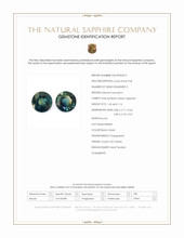 2.42 Ct.Tw.Total Carat Weight Bluish Green Sapphire Pair from Ceylon (Sri Lanka) Scan Report