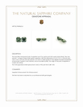 0.54 Ct.Tw.Total Carat Weight Bluish Green Sapphire Pair from Ceylon (Sri Lanka) Appraisal