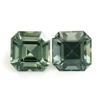 0.54&nbsp;Ct.Tw.Total Carat Weight Bluish Green Sapphire Pair from Ceylon (Sri Lanka) Video