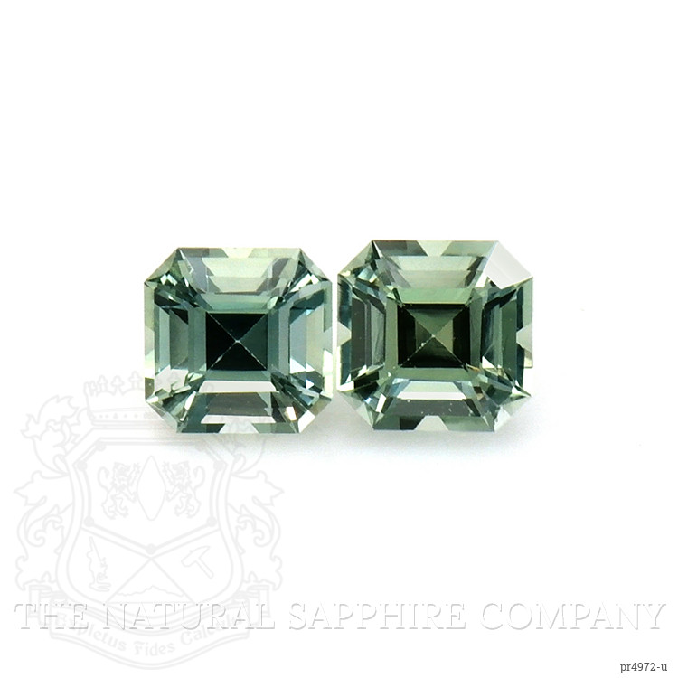 0.59 Ct.Tw. Green Sapphire Pair from Ceylon (Sri Lanka)