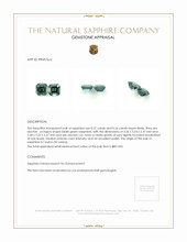 0.53 Ct.Tw.Total Carat Weight Bluish Green Sapphire Pair from Ceylon (Sri Lanka) Appraisal