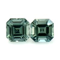 0.53&nbsp;Ct.Tw.Total Carat Weight Bluish Green Sapphire Pair from Ceylon (Sri Lanka) Video