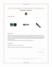 0.47 Ct.Tw.Total Carat Weight Bluish Green Sapphire Pair from Ceylon (Sri Lanka) Appraisal