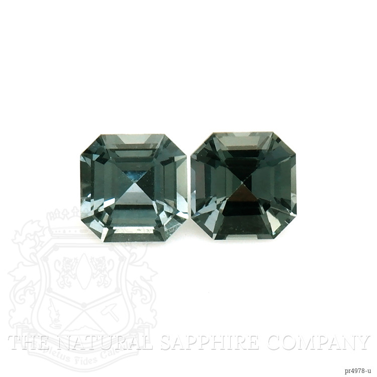 0.47 Ct.Tw. Bluish Green Sapphire Pair from Ceylon (Sri Lanka)