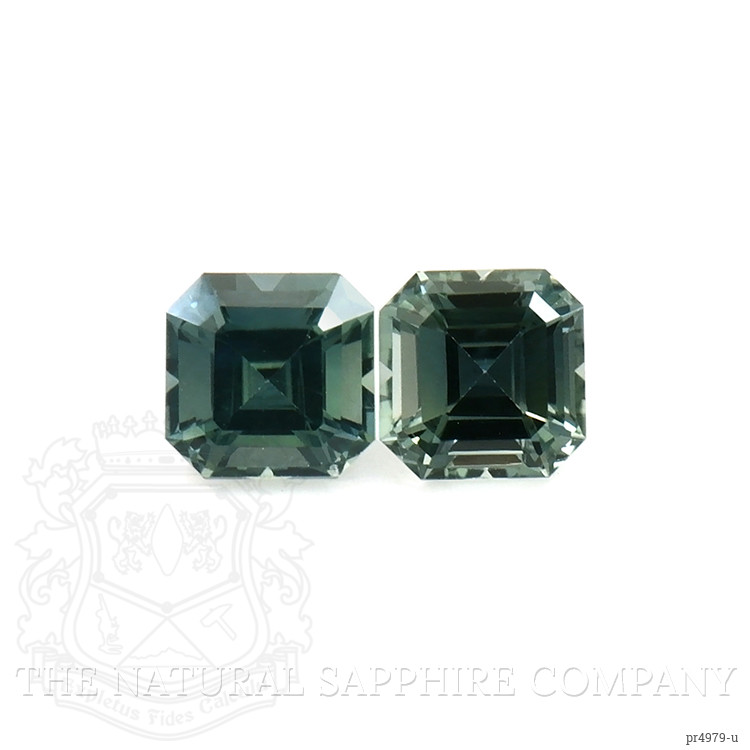 0.60 Ct.Tw. Green Sapphire Pair from Ceylon (Sri Lanka)