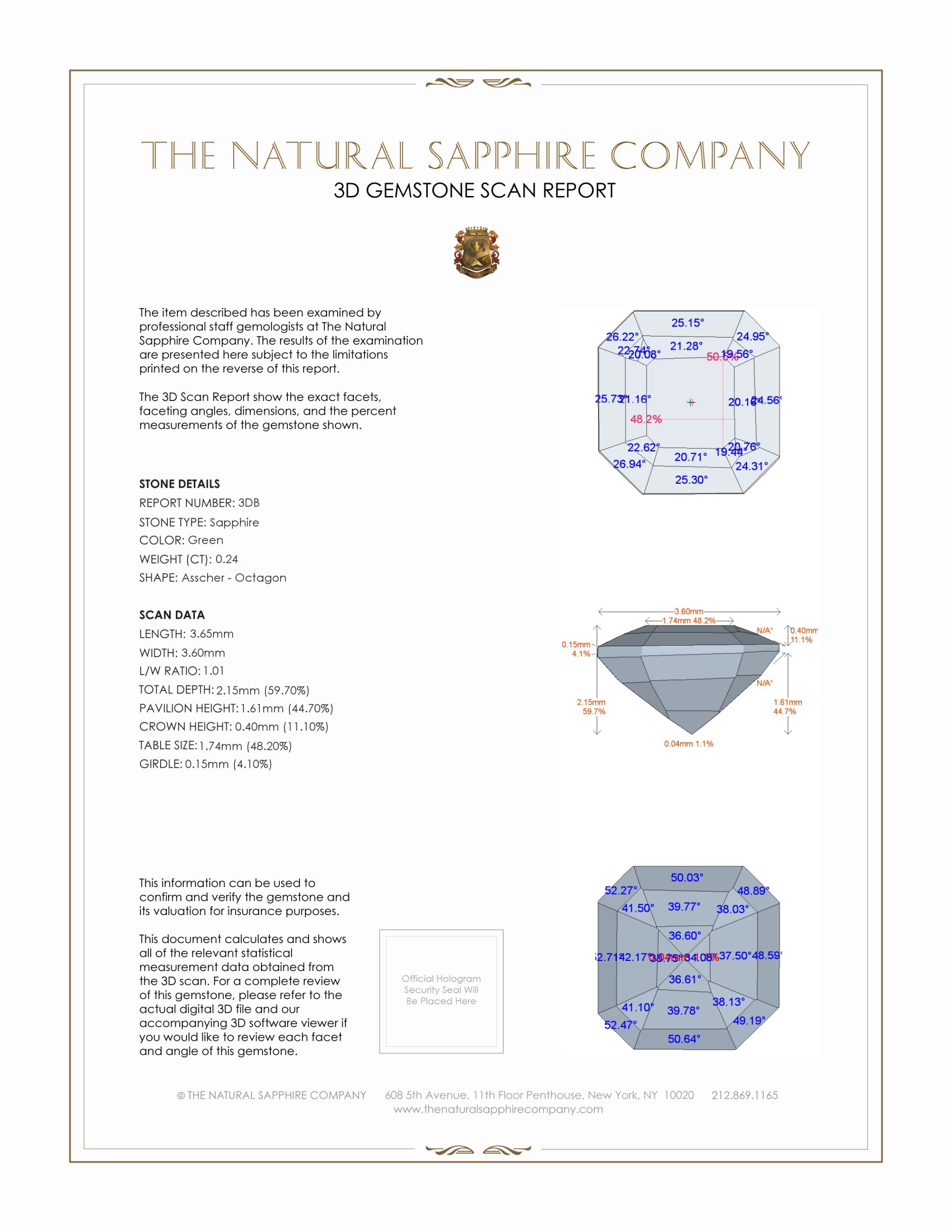 0.46 Ct.Tw. Green Sapphire Pair from Ceylon (Sri Lanka)