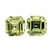 0.48&nbsp;Ct.Tw.Total Carat Weight Yellowish Green Sapphire Pair from Ceylon (Sri Lanka) Video