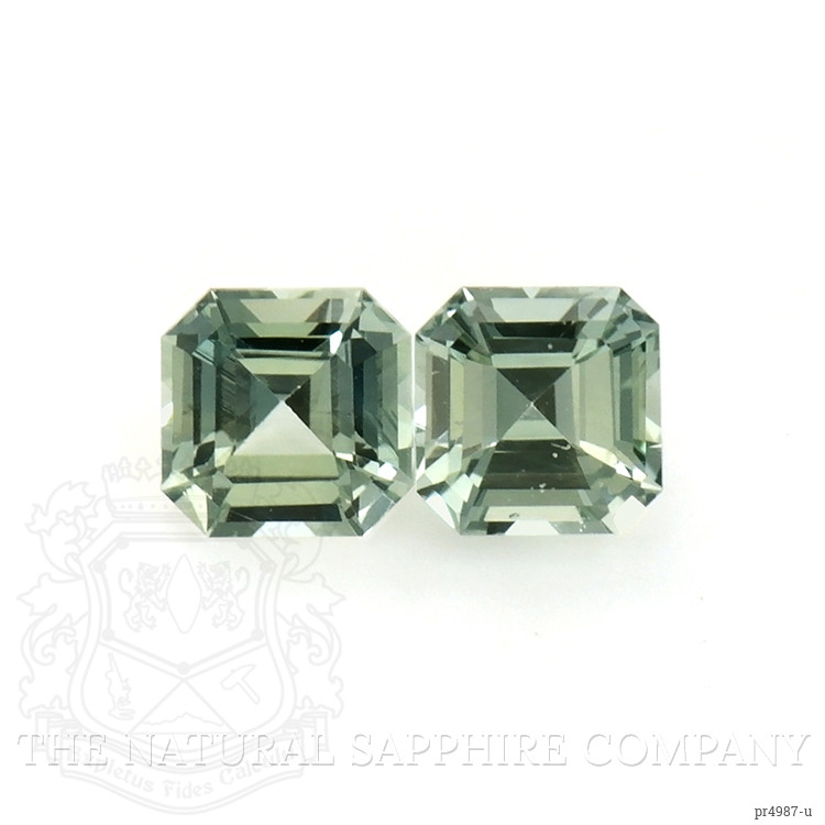 0.51 Ct.Tw. Green Sapphire Pair from Ceylon (Sri Lanka)