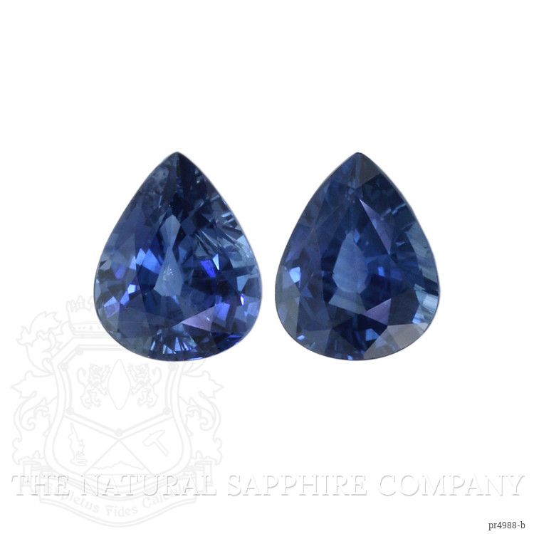 2.22 Ct.Tw. Blue Sapphire Pair from Ceylon (Sri Lanka)