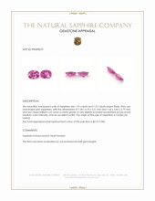 2.57 Ct.Tw.Total Carat Weight Pink Sapphire Pair from Ceylon (Sri Lanka) Appraisal