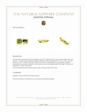 0.51 Ct.Tw.Total Carat Weight Greenish Yellow Sapphire Pair from Ceylon (Sri Lanka) Appraisal