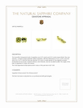 0.51 Ct.Tw.Total Carat Weight Greenish Yellow Sapphire Pair from Ceylon (Sri Lanka) Appraisal