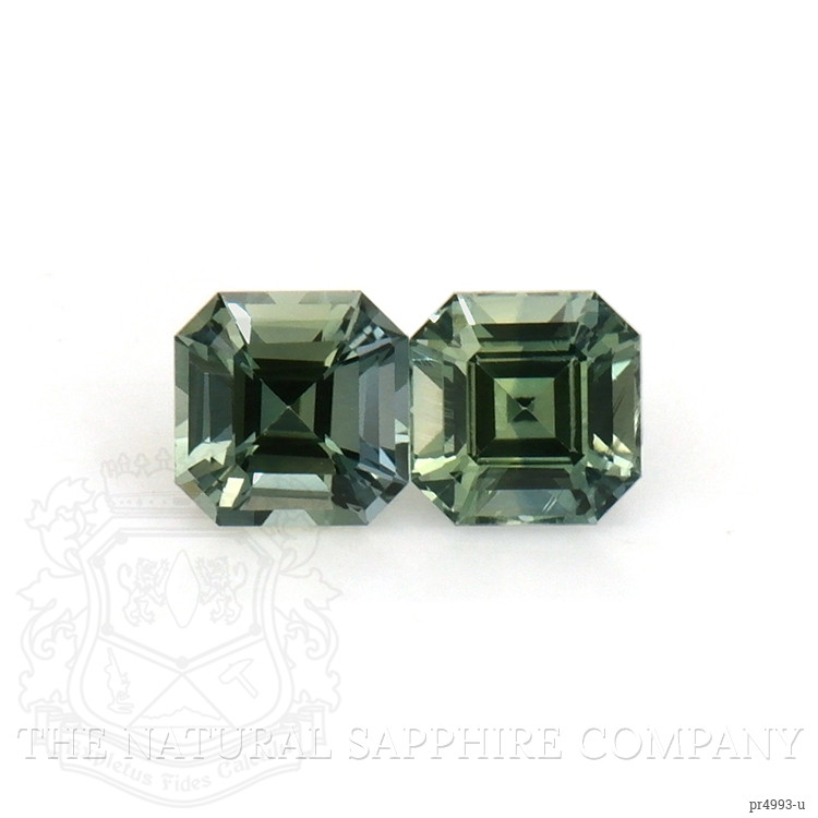 0.61 Ct.Tw. Green Sapphire Pair from Ceylon (Sri Lanka)
