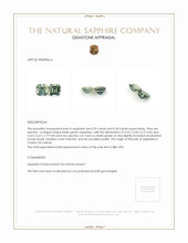 0.57 Ct.Tw.Total Carat Weight Bluish Green Sapphire Pair from Ceylon (Sri Lanka) Appraisal