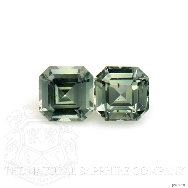 0.53 Ct.Tw. Green Sapphire Pair from Ceylon (Sri Lanka)