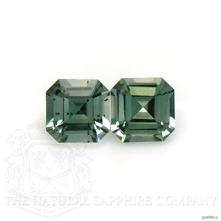 0.47 Ct.Tw. Green Sapphire Pair from Ceylon (Sri Lanka)