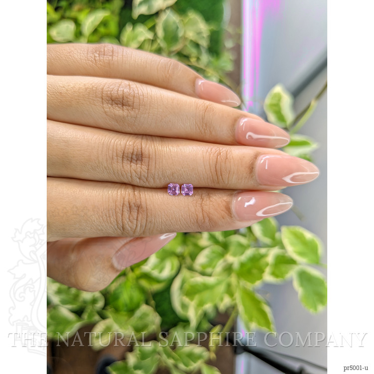 0.50 Ct.Tw. Pinkish Purple Sapphire Pair from Ceylon (Sri Lanka)