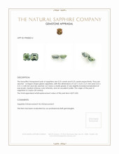 0.50&nbsp;Ct.Tw.Total Carat Weight Green Sapphire Pair from Ceylon (Sri Lanka) Appraisal