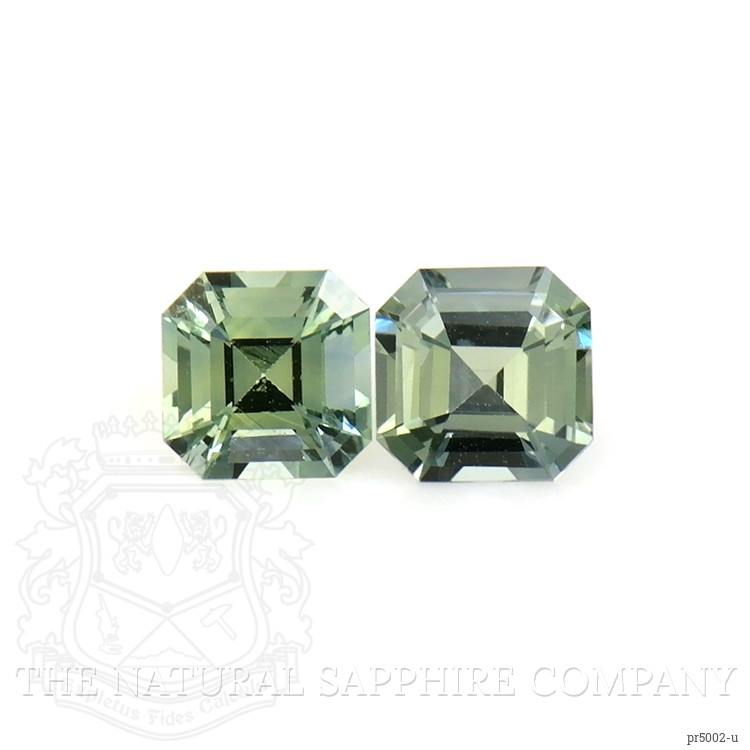0.50 Ct.Tw. Green Sapphire Pair from Ceylon (Sri Lanka)