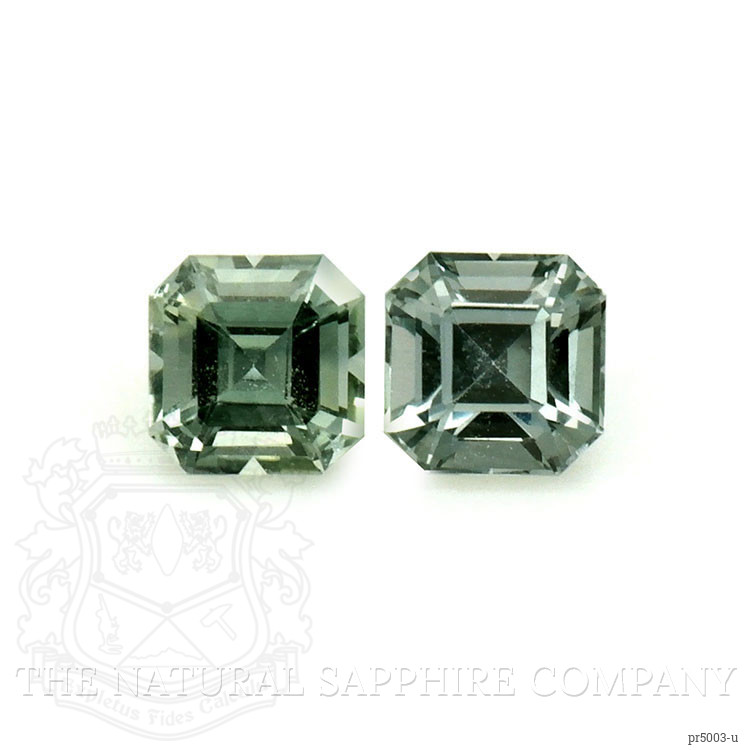 0.59 Ct.Tw. Green Sapphire Pair from Ceylon (Sri Lanka)