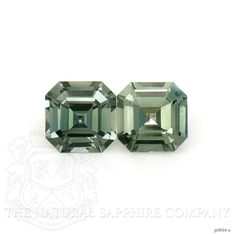 0.51 Ct.Tw. Green Sapphire Pair from Ceylon (Sri Lanka)