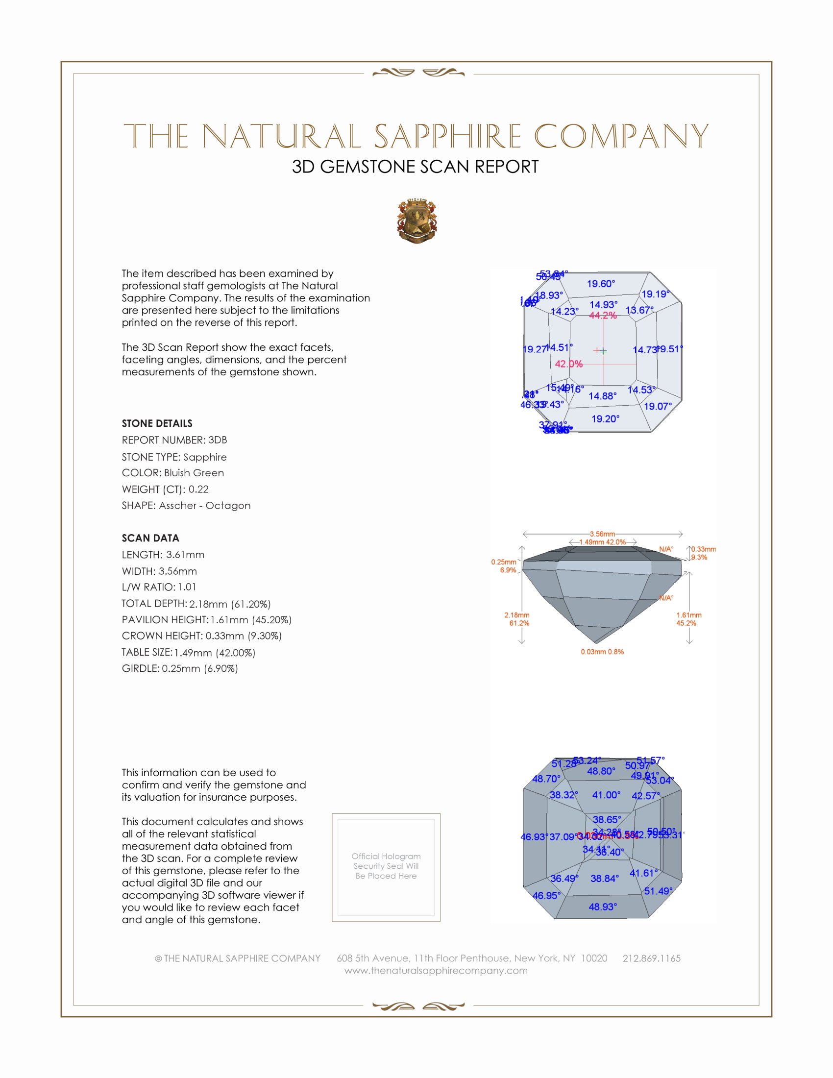 0.46 Ct.Tw. Bluish Green Sapphire Pair from Ceylon (Sri Lanka)