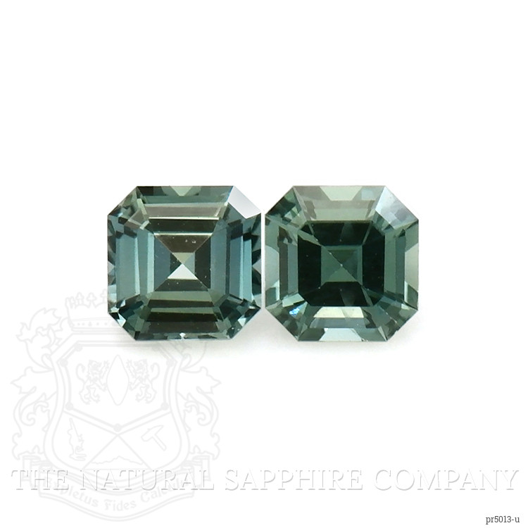 0.54 Ct.Tw. Green Sapphire Pair from Ceylon (Sri Lanka)