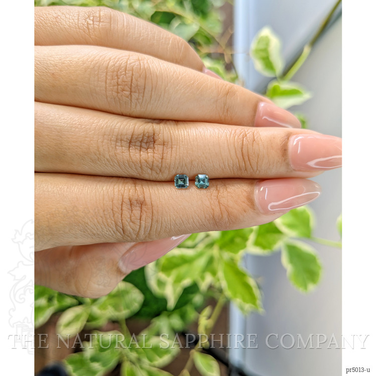 0.54 Ct.Tw. Green Sapphire Pair from Ceylon (Sri Lanka)