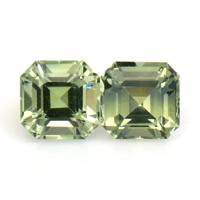 0.54&nbsp;Ct.Tw.Total Carat Weight Green Sapphire Pair from Ceylon (Sri Lanka) Video