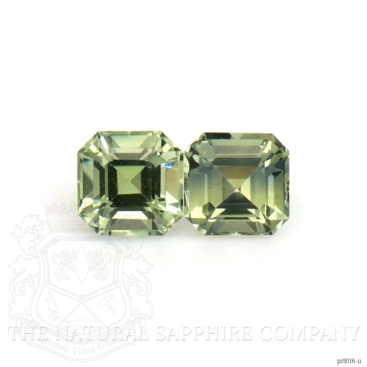 0.54 Ct.Tw. Green Sapphire Pair from Ceylon (Sri Lanka)
