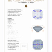 0.46 Ct.Tw.Total Carat Weight Sapphire Pair from Ceylon (Sri Lanka) 3 D Scan Report