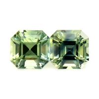 0.56&nbsp;Ct.Tw.Total Carat Weight Bluish Green Sapphire Pair from Ceylon (Sri Lanka) Video