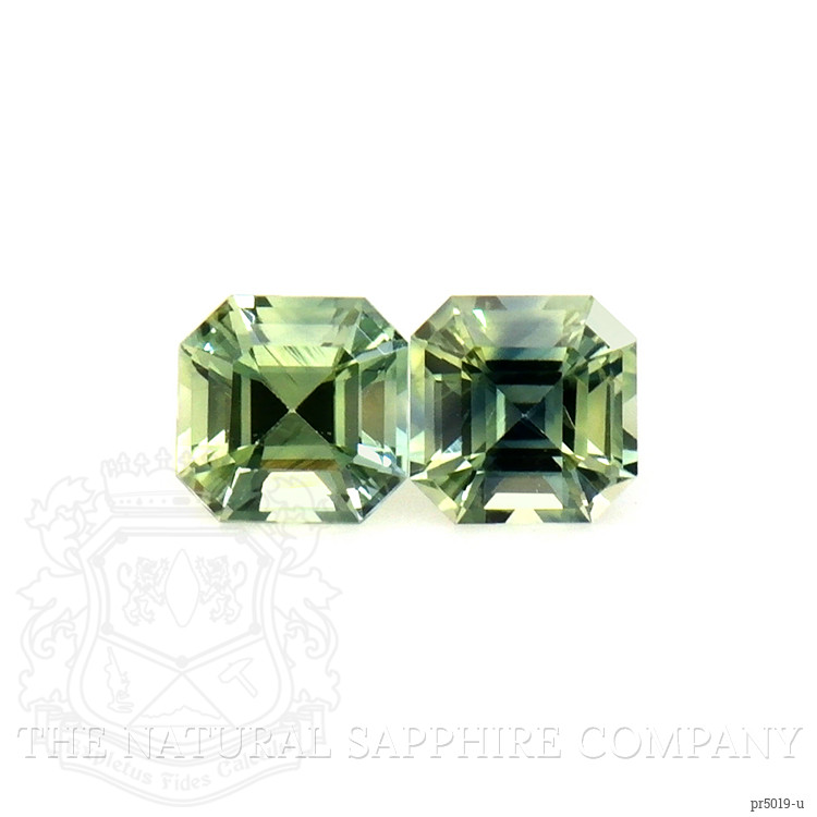 0.56 Ct.Tw. Bluish Green Sapphire Pair from Ceylon (Sri Lanka)